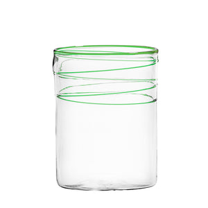 Mundblæst mælkeglas, grøn - håndlavet og designet af Pernille Bülow