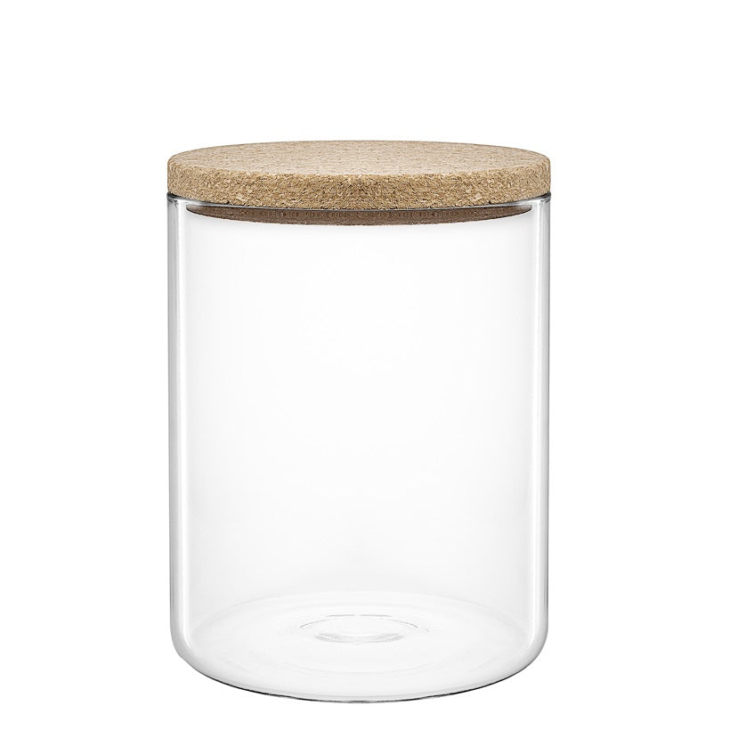 Glascontainer med korklåg, medium