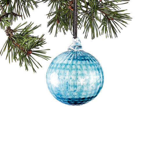 Håndlavet Prisma juleophæng, blå - julepynt i glas fra Pernille Bülow