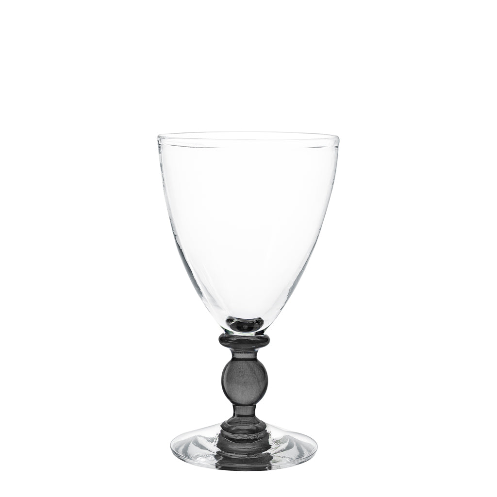 Mundblæst Balu hvidvinsglas, grå - designet af Pernille Bülow