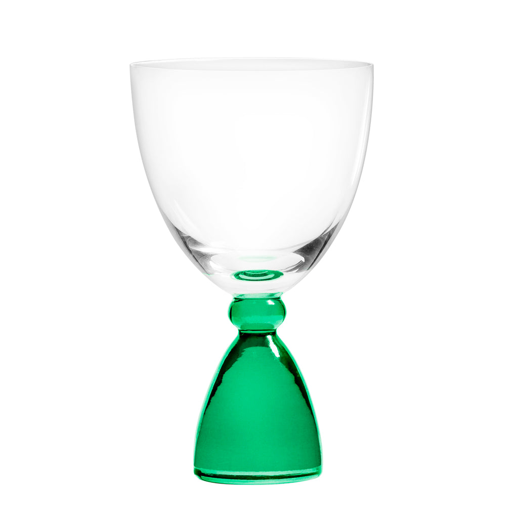 Mundblæst DotCom vinglas, grøn - designet af Pernille Bülow