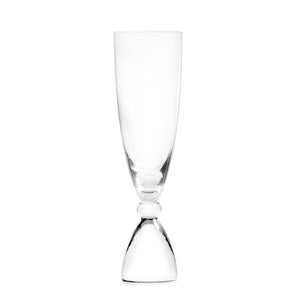 Mundblæst DotCom champagneglas, klar - designet af Pernille Bülow