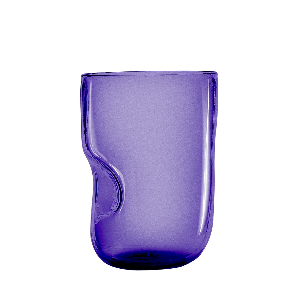 Mundblæst fingerglas, lilla - design og håndlavet af Pernille Bülow