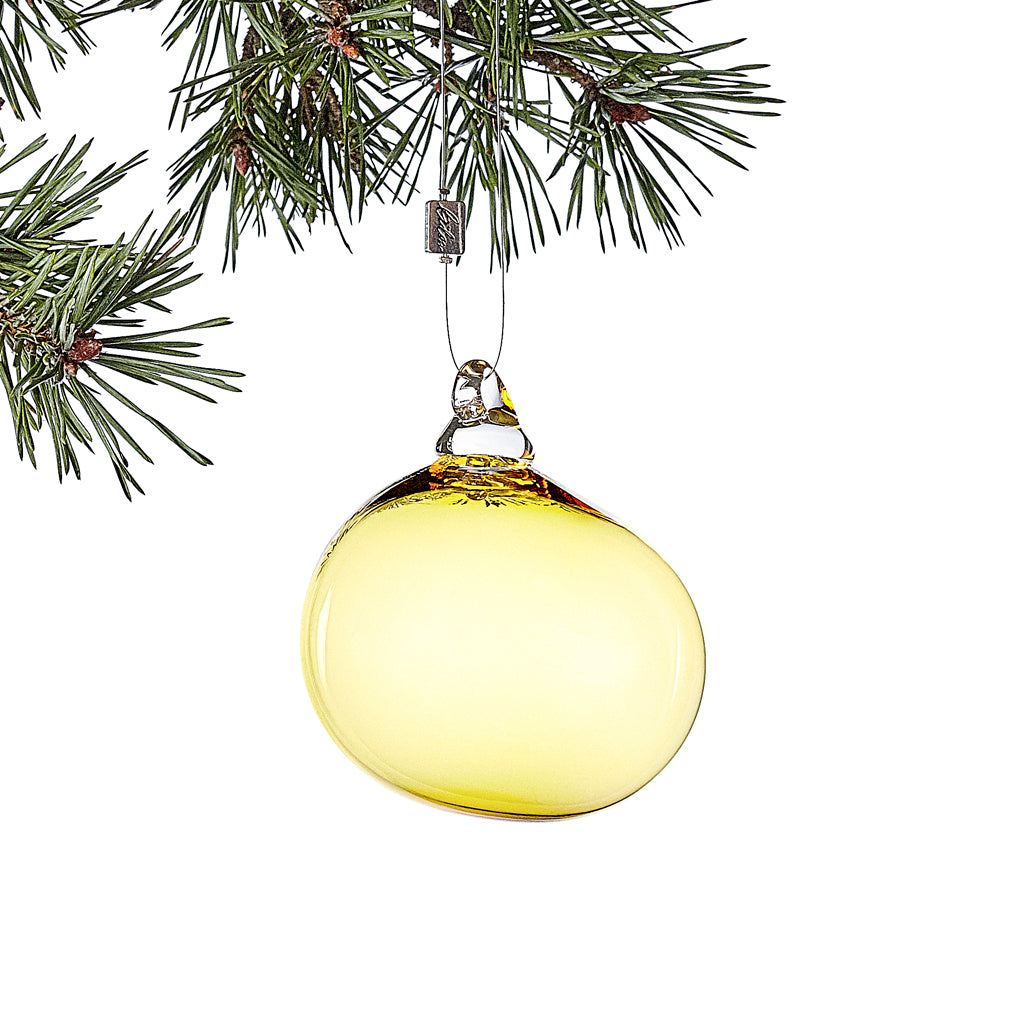 Håndlavet SKY juleophæng, gylden - julepynt i glas fra Pernille Bülow