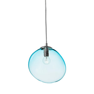 Mundblæst SKY glaslampe, turkis, large - designet af Pernille Bülow