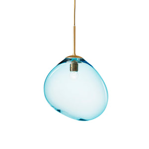 Mundblæst SKY glaslampe, turkis mega - designet af Pernille Bülow