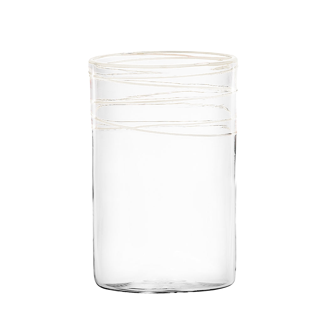Mundblæst juiceglas, beige - håndlavet og designet af Pernille Bülow