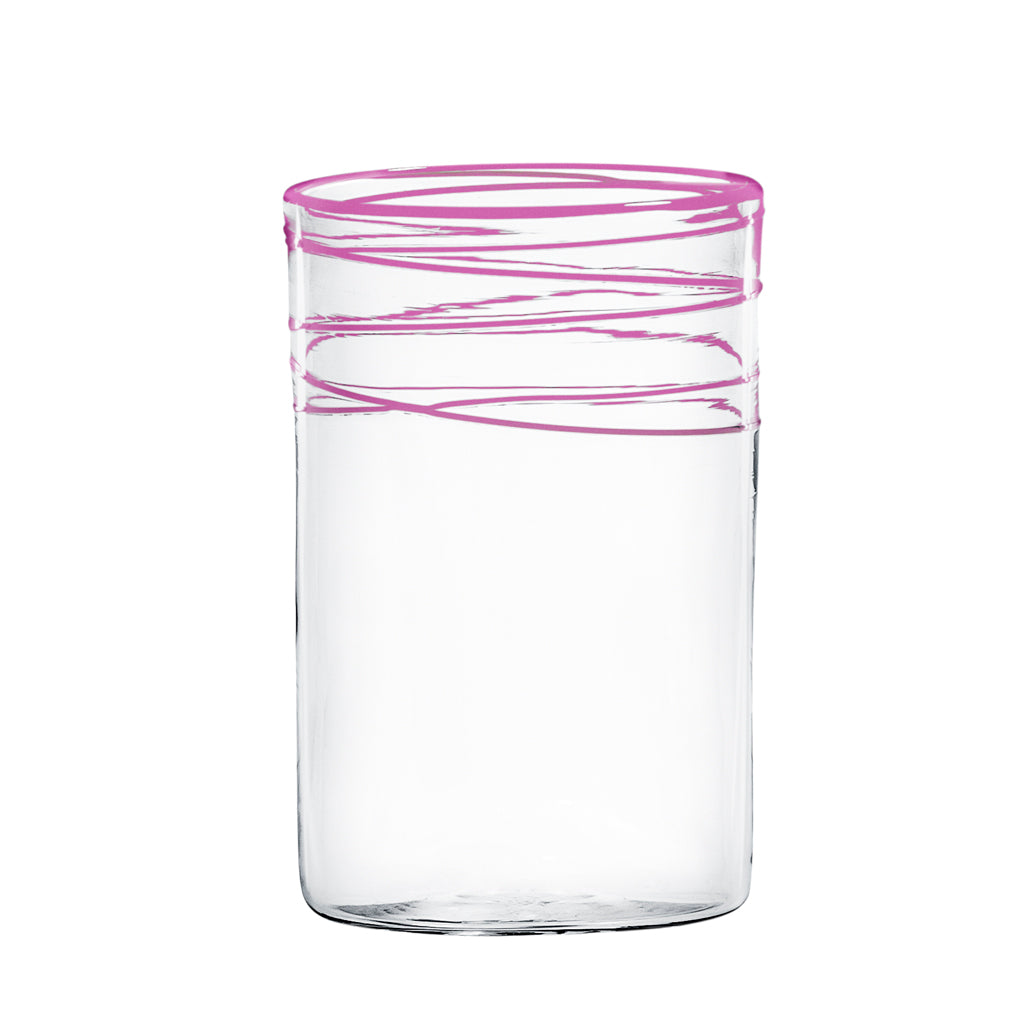Juiceglas, lyserød