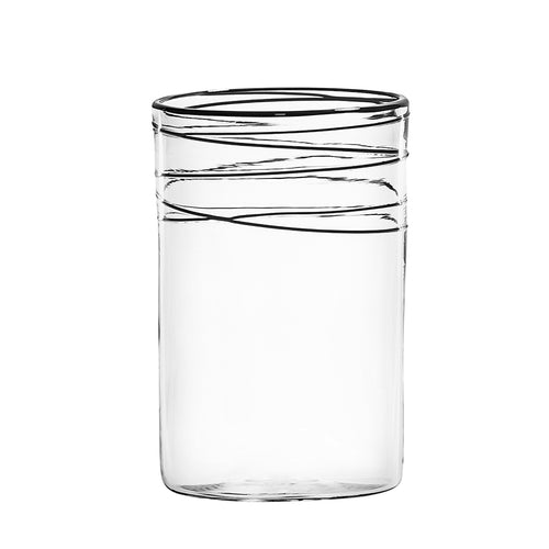 Mundblæst juiceglas, sort - håndlavet og designet af Pernille Bülow