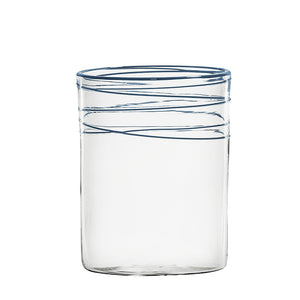 Mælkeglas, stålblå