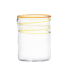 Mundblæst mælkeglas, lys orange - håndlavet og designet af Pernille Bülow